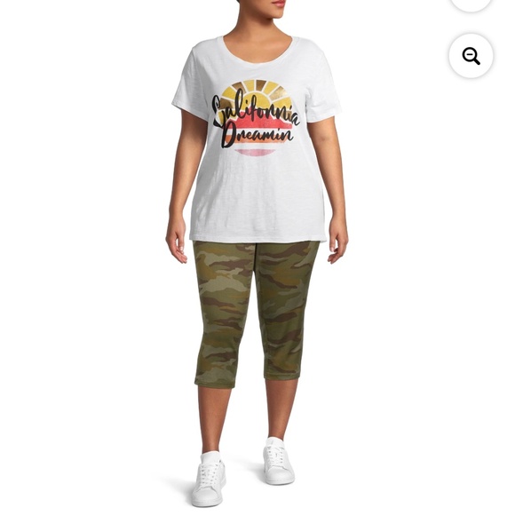 Terra and Sky Women’s Plus Size High Waist Camo Jeggings Size 3X (24W-26W) NWT - Picture 9 of 12